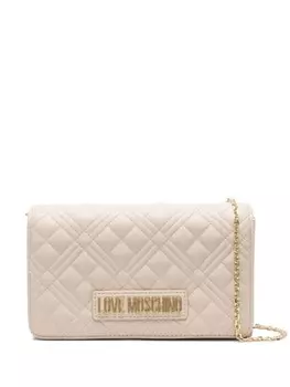 Love Moschino сумка через плечо с логотипом, нейтральный цвет