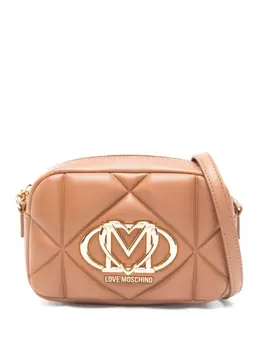 Love Moschino сумка через плечо с логотипом, коричневый