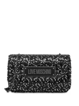 Love Moschino сумка через плечо с пайетками, черный