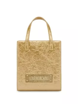 Love Moschino сумка из искусственной кожи с логотипом, золотистый