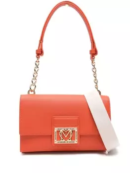 Love Moschino сумка на плечо с цепочкой и логотипом, оранжевый