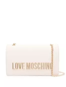 Love Moschino сумка на плечо с логотипом, нейтральный цвет