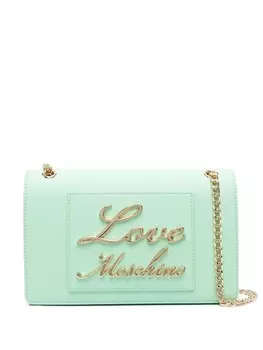 Love Moschino сумка на плечо с логотипом, зеленый