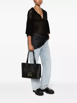 Love Moschino сумка на плечо с логотипом, черный