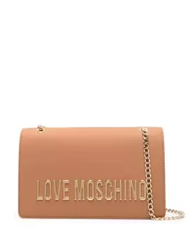 Love Moschino сумка на плечо с логотипом, нейтральный цвет