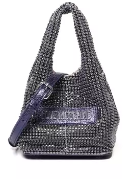 Love Moschino сумка на плечо с логотипом, металлик