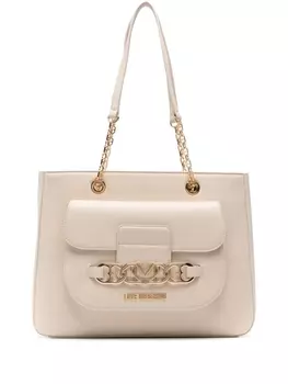 Love Moschino сумка на плечо с логотипом, нейтральный цвет
