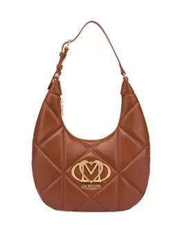 Love Moschino сумка на плечо с логотипом, коричневый