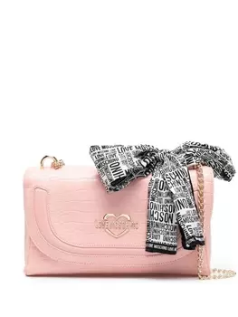 Love Moschino сумка на плечо с тиснением под крокодила и логотипом, розовый