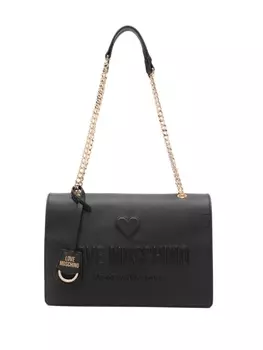Love Moschino сумка на плечо с тисненым логотипом, черный