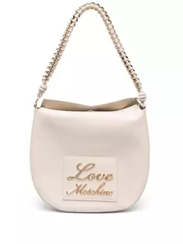 Love Moschino сумка-тоут из искусственной кожи с логотипом, нейтральный цвет