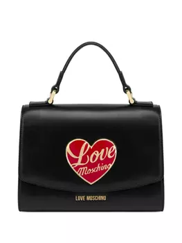Love Moschino сумка-тоут с аппликацией, черный