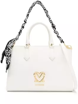 Love Moschino сумка-тоут с логотипом, белый