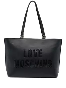 Love Moschino сумка-тоут с логотипом, черный