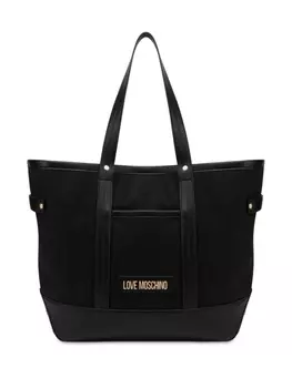 Love Moschino сумка-тоут с логотипом, черный