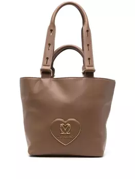 Love Moschino сумка-тоут с логотипом, нейтральный цвет