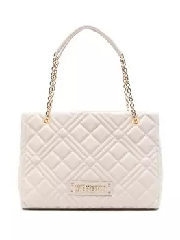 Love Moschino сумка-тоут с логотипом, нейтральный цвет