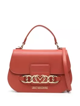 Love Moschino сумка-тоут с логотипом, оранжевый