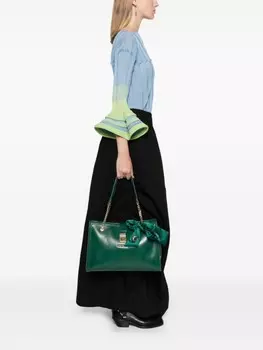 Love Moschino сумка-тоут с логотипом, зеленый