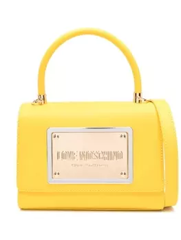 Love Moschino сумка-тоут с логотипом, желтый