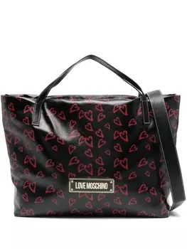 Love Moschino сумка-тоут с принтом, черный
