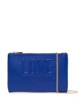 Love Moschino сумка-тоут с тисненым логотипом, синий