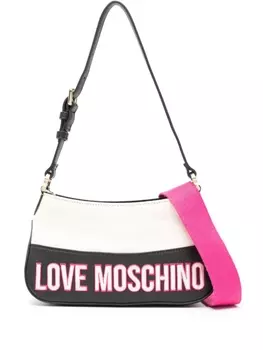 Love Moschino сумка-тоут с вышитым логотипом, черный