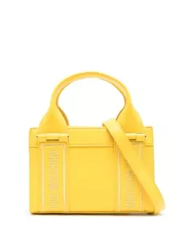 Love Moschino сумка-тоут с вышитым логотипом, желтый