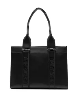 Love Moschino сумка-тоут с вышитым логотипом, черный