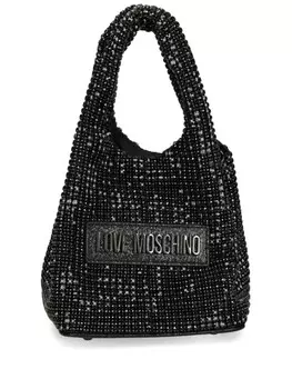 Love Moschino сумка-тоут, украшенная кристаллами, черный