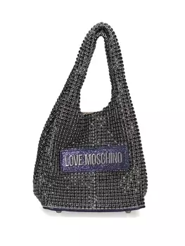 Love Moschino сумка-тоут, украшенная кристаллами, фиолетовый