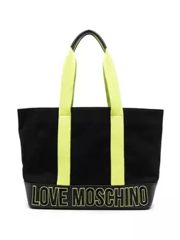 Love Moschino сумка-тоут в стиле колор-блок с логотипом, черный