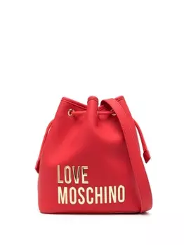 Love Moschino сумка-ведро с логотипом, красный