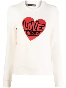 Love Moschino толстовка с логотипом, белый