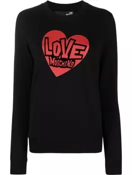 Love Moschino толстовка с логотипом, черный