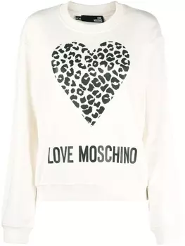 Love Moschino толстовка с принтом, нейтральный цвет