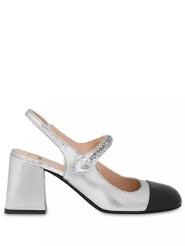 Love Moschino туфли-лодочки с цепочкой, серебряный