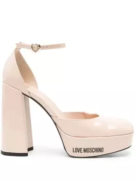 Love Moschino туфли на платформе с логотипом, розовый