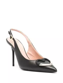 Love Moschino туфли с ремешком на пятке, черный