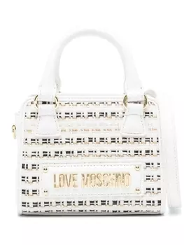 Love Moschino жаккардовая мини-сумка, белый