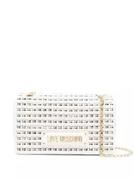Love Moschino жаккардовая сумка через плечо, белый
