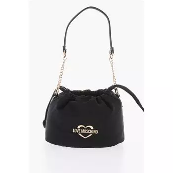 LOVE однотонная мини-сумка-ведро со съемным плечевым ремнем Moschino, черный