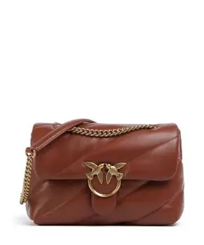 Love Puff Классическая сумка через плечо из овчины Pinko, коричневый