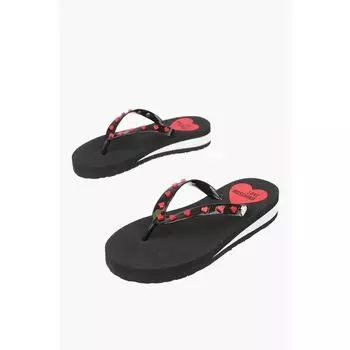 LOVE Шлепанцы из ПВХ EVA30 с сердцем Moschino, Black