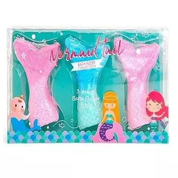 Love Skin Mermaid Tail Bath Fizzer набор сверкающих бомбочек для ванны 3x100г