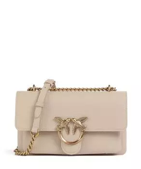 Love soft мини-сумка через плечо из зернистой кожи Pinko, бежевый