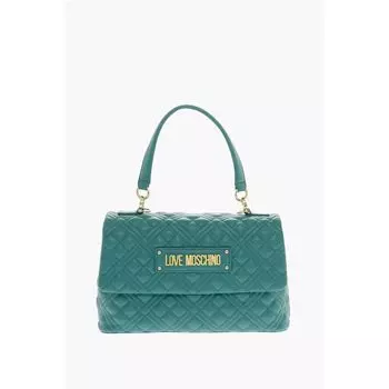 LOVE Стеганая сумка из искусственной кожи с магнитной застежкой Moschino, Green