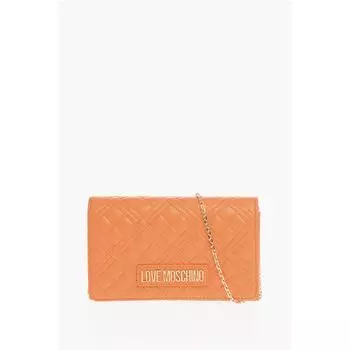 LOVE стеганая сумка из искусственной кожи с цепочным ремнем через плечо Moschino, оранжевый