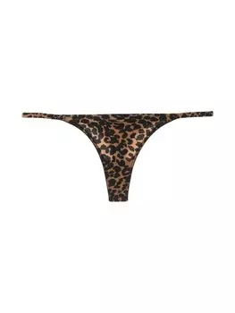 Love Stories трусы-стринги с леопардовым принтом, черный