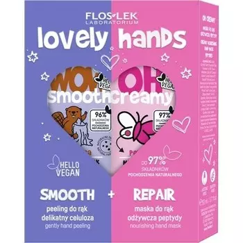 Lovely Hands Восстанавливающий пилинг для рук 50 г и маска 50 мл Flos Lek